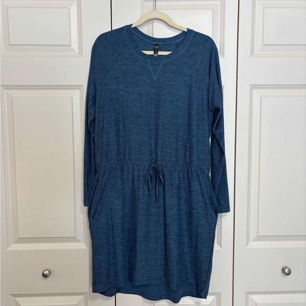 Kyodan Heathered Blue Long Sleeve Dress